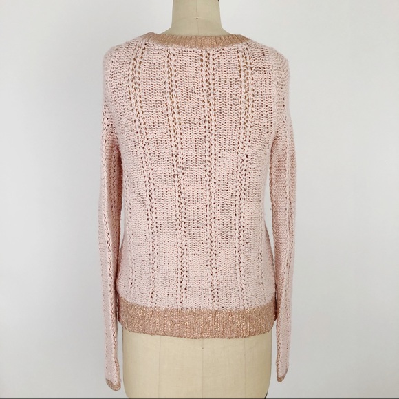 Anthropologie Moth chunky metallic knit sweater - Picture 5 of 8